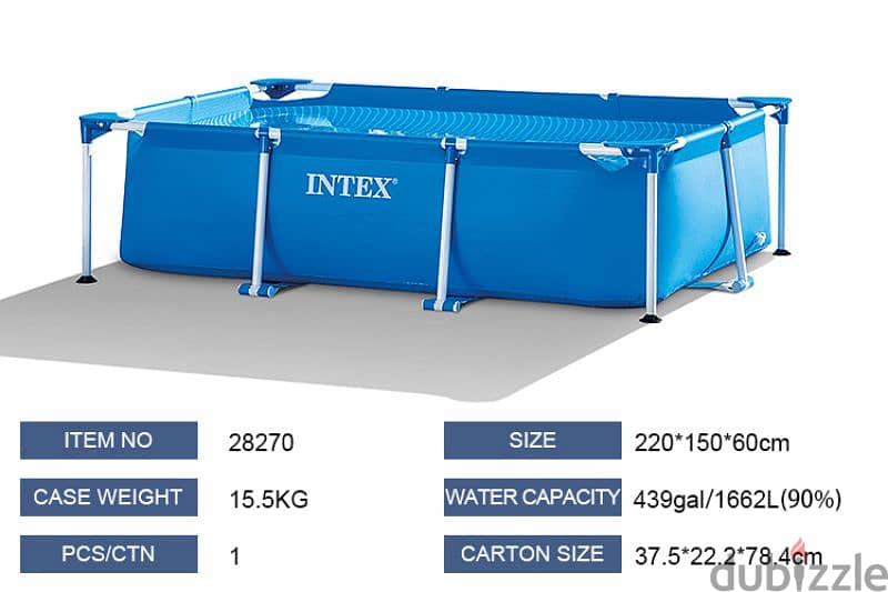Intex Rectangular Pool 220 x 150 x 60 cm 3