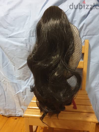 Ponytail extensions ديل حصان شعر أسود