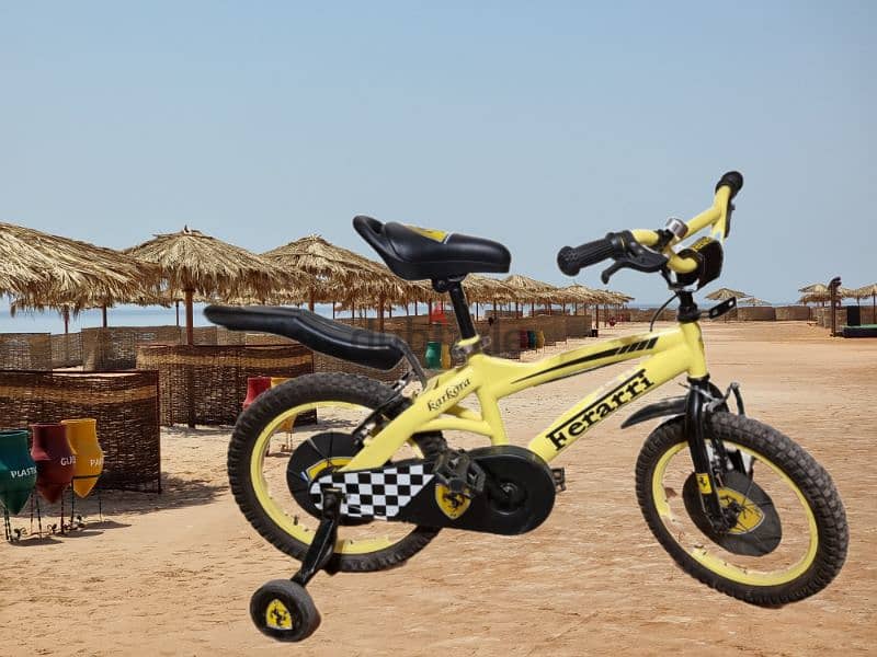 Bicycle-ferarri- for children size 16 from 4 to 8 y دراجة أطفال 0