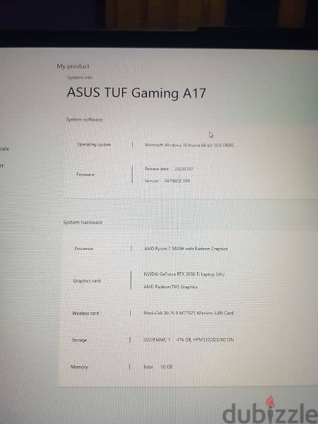 asus tuf a17 gaming laptop ryzen 7 rtx 3050ti 6