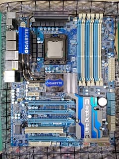 بورده و بروسيسور  XEON W3680 6 cores 12m +Gigabyte X58 UD7 motherboard 0
