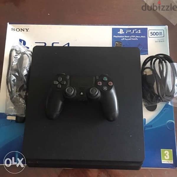 ps4 slim 500gb , software : 9.60 الجهاز متفتحش ولا مره للصيانه 1