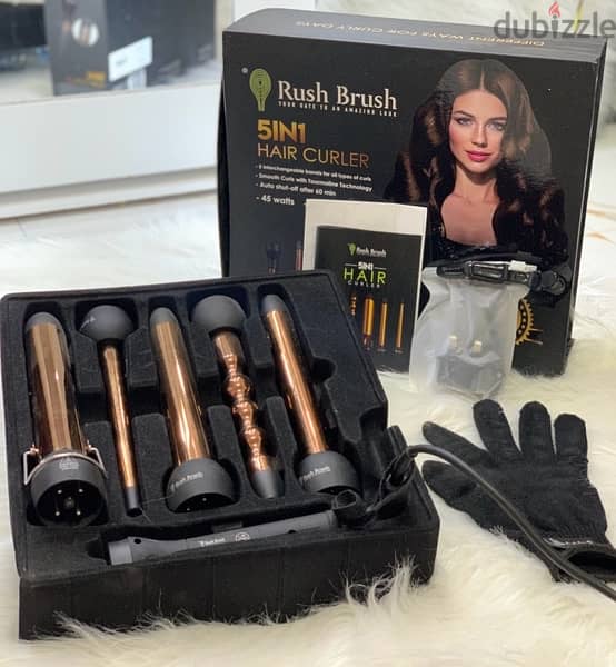 مكواة  كيرلي ( "Rush Brush "5 in 1 ) بحاله ممتازه جدآ 0