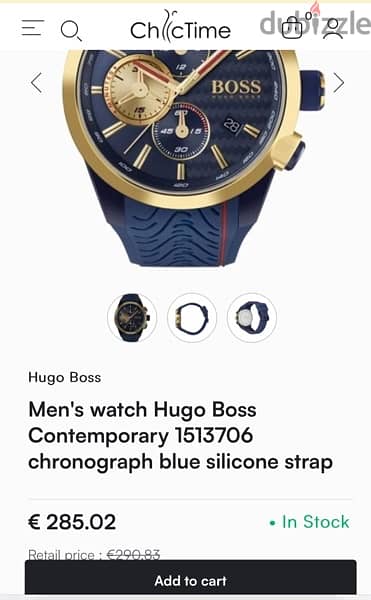 Hugo Boss Contemporary Sport Blue Silicone Men's Watch 1513706 2