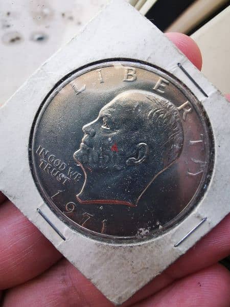 1971-d Eisenhower Dollar silver coin  ١٩٧١_D ايزينهاور دولار 1