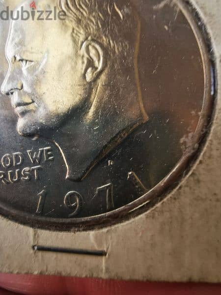 1971-d Eisenhower Dollar silver coin  ١٩٧١_D ايزينهاور دولار 4