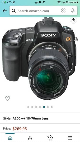 كاميرا سونى صناعه يبانى موديل dslr-a200 عدسه 18 35 : 300 75 ‎وشنطه 12