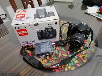 Canon 250D + EF-S 18-55 STM KIT كاميرا كانون