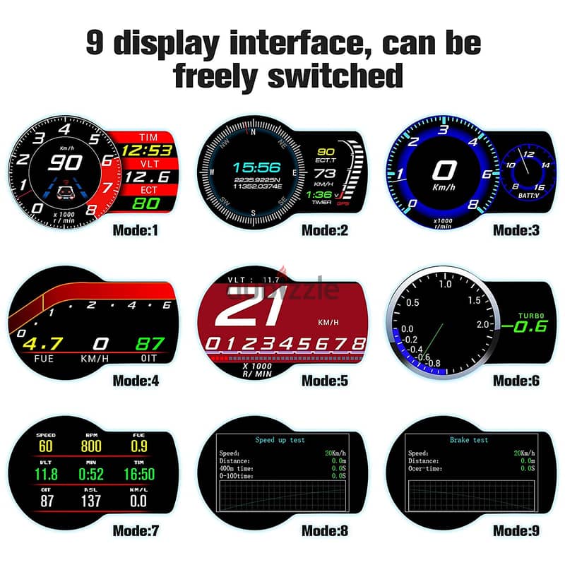 كشف الأعطال ومسح الأعطال hud obd2 LAST MODEL 4