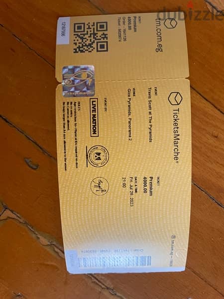 Travis Scott Premium ticket 0