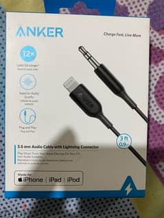 Anker Power line 3.5 mm Audio Cable with Lightning, Black