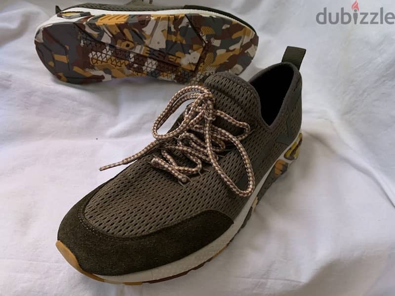 Diesel SKB Perforated Camo Sole Sneaker size 44 in excellent condition 10