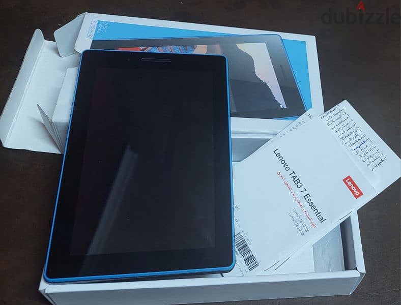 تابلت لينوفو 7 Lenovo TAB3  بكرتونته استعمال خفيف كسر زيرو 8