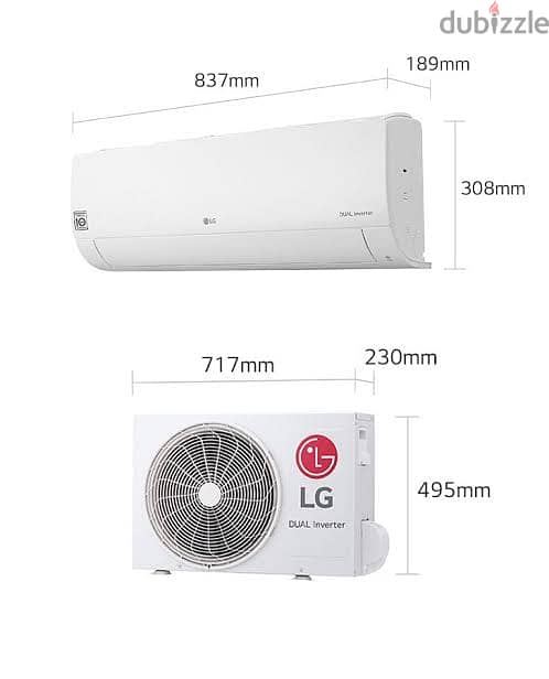 New LG air conditioner 3 hp 1