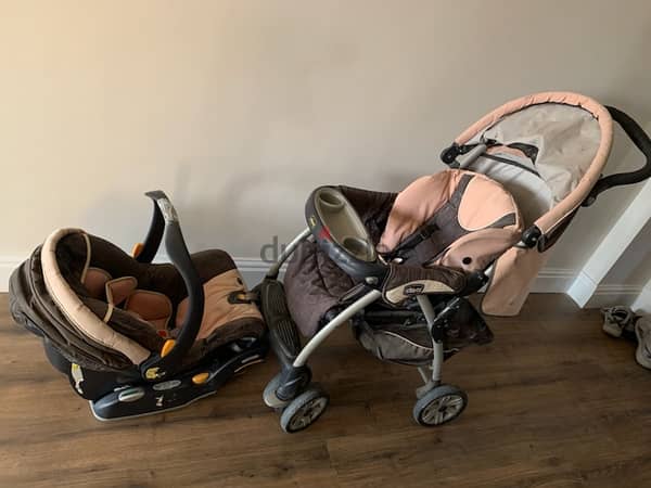 chicco Trevi with car seat and car base Cribs Strollers