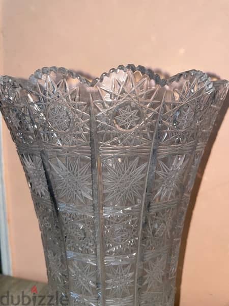 ‏Original Crystal Bohemian Vase ڤاسة كريستال اصلى صنع فى تشيكوسلوفاكيا 0