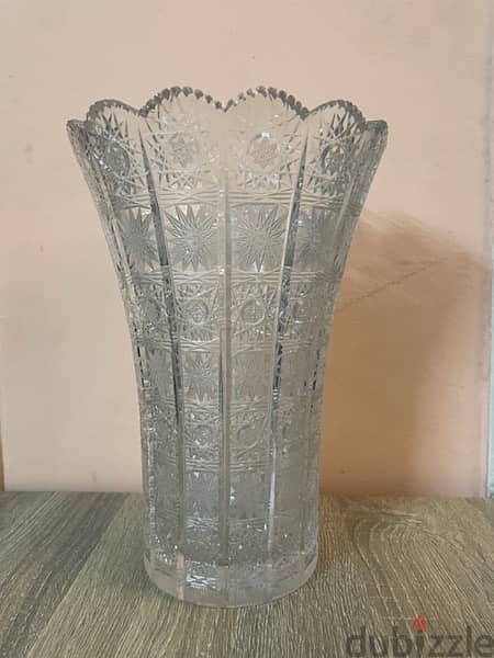 ‏Original Crystal Bohemian Vase ڤاسة كريستال اصلى صنع فى تشيكوسلوفاكيا 2