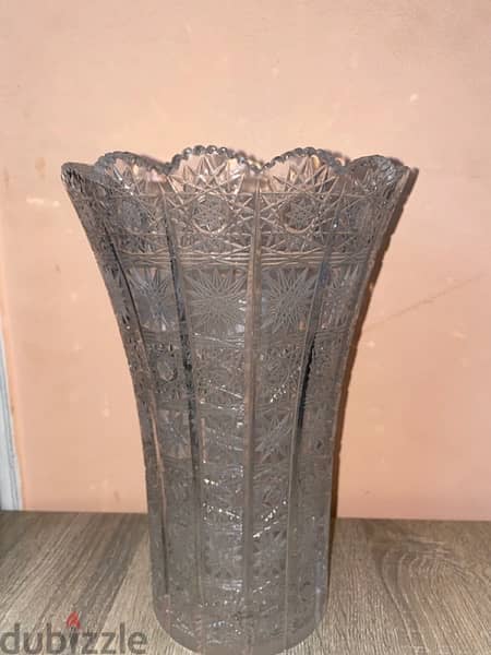 ‏Original Crystal Bohemian Vase ڤاسة كريستال اصلى صنع فى تشيكوسلوفاكيا 4