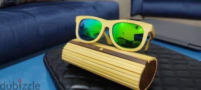 Vintage Style Bamboo Wood Sunglasses with Wood Case 0