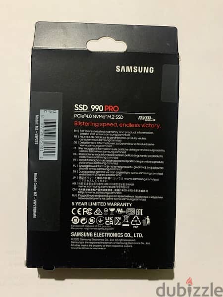 [Original] SAMSUNG 990 Pro SSD 2TB - M. 2 NVMe 1
