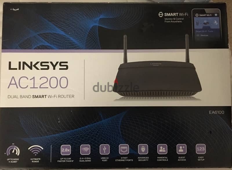 Linksys AC1200 Smart WIFI router 0
