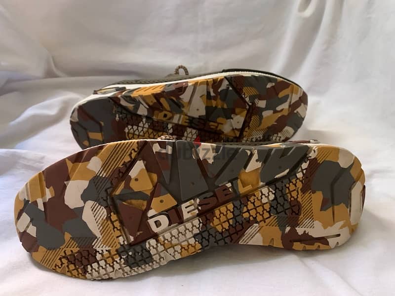 Diesel SKB Perforated Camo Sole Sneaker Size 44 In Excellent Condition 8
