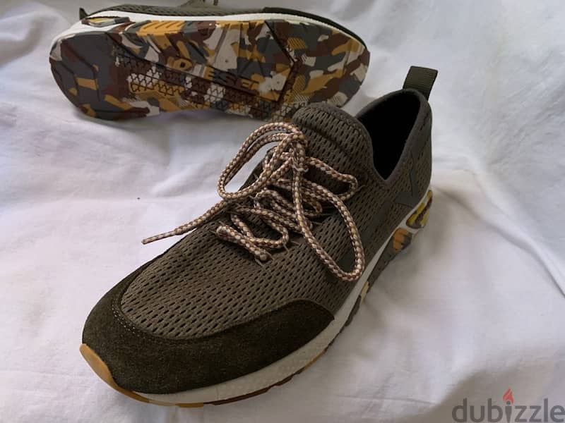 Diesel SKB Perforated Camo Sole Sneaker Size 44 In Excellent Condition 9