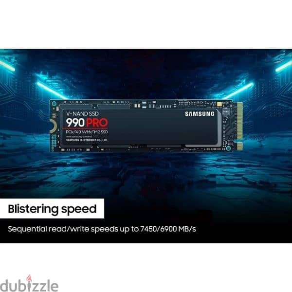 Samsung 990 PRO PCIe 4.0 NVMe SSD 2TB جديد متبرشم 3