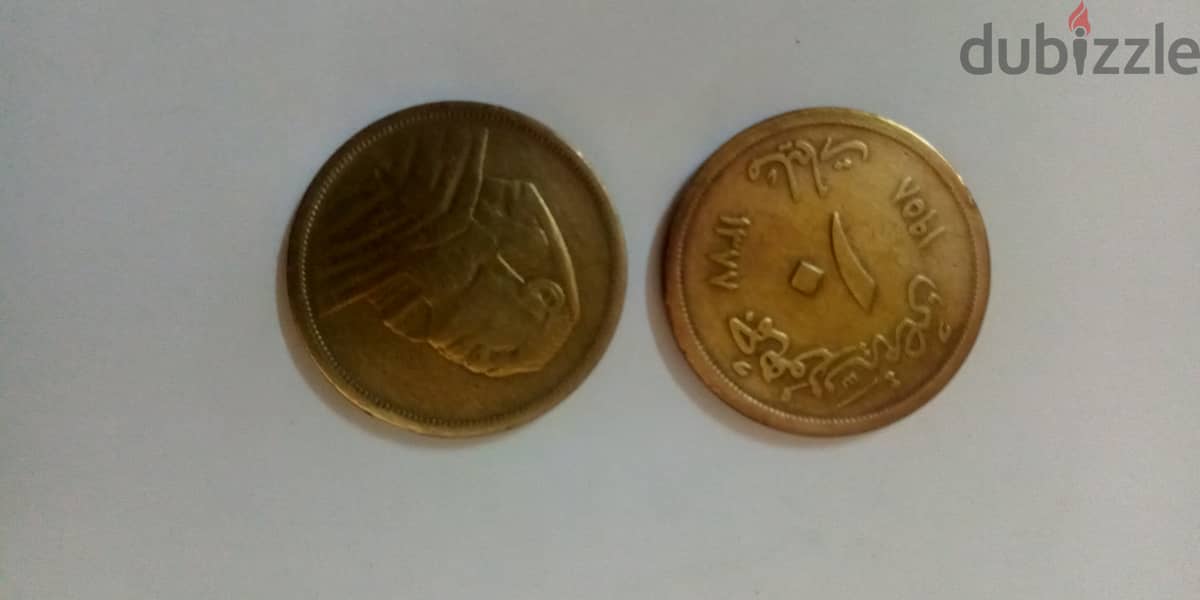 مجموعة تذكارية_ من 6 عملات معدنية نحاسية_ اصدار جمهورية مصر 1958 6