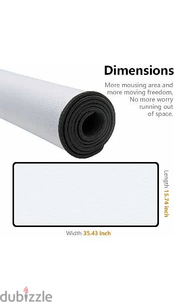 White Mouse pad ( 900mm x 400mm ) 3