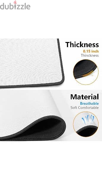 White Mouse pad ( 900mm x 400mm ) 4