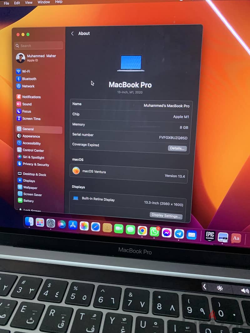 Macbook Pro M1 Touch Bar 13.3 inch 6