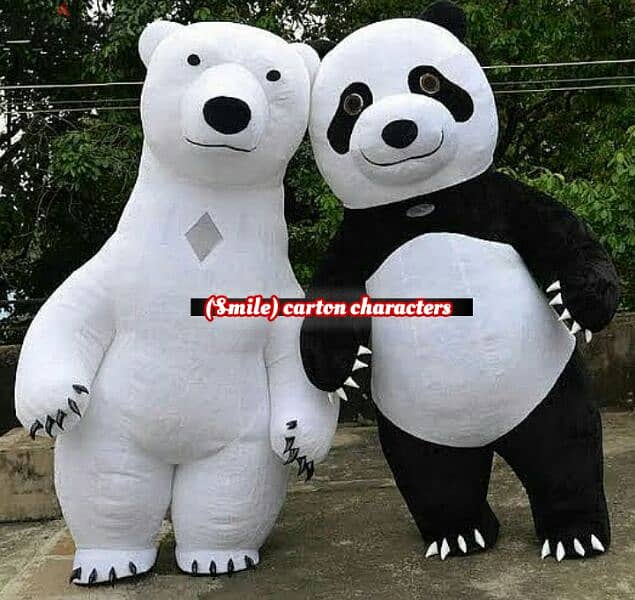 smile for events Big characters for sale panda, polar bear, gorilla 0