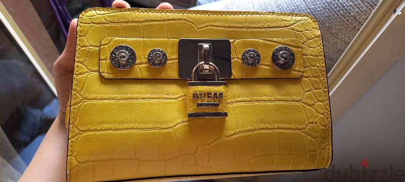 Original Guess yellow cross body bag -used once 1