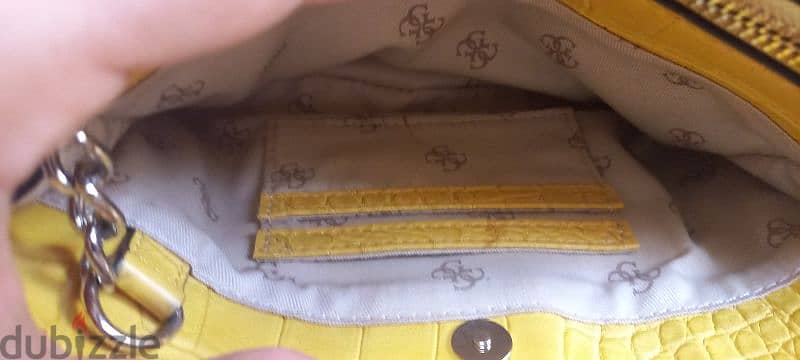 Original Guess yellow cross body bag -used once 7