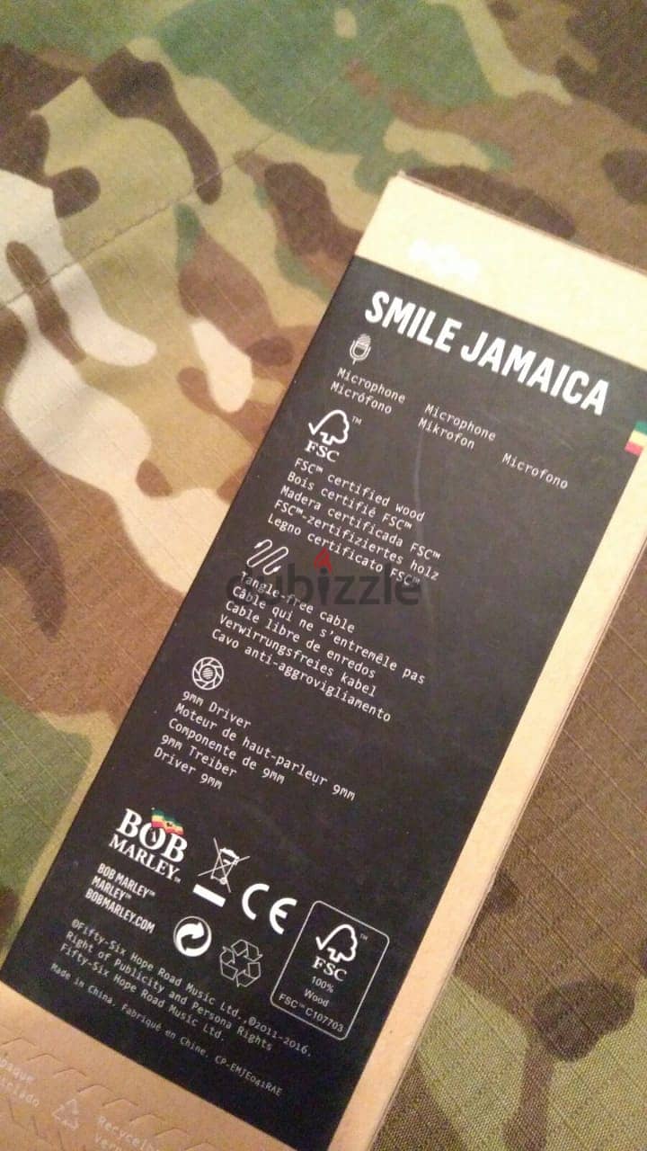 SMILE JAMAICA WIRED EARBUDS جامايكا مارلي سماعة عازلة للضوضاء 1