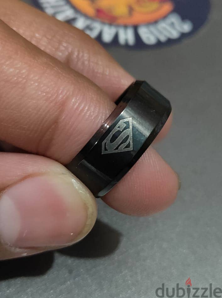Superman Original Titanium Black Ring Made In Usa  دبلة خطوبة الاصلية 1