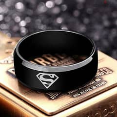 Superman Original Titanium Black Ring Made In Usa  دبلة خطوبة الاصلية 0
