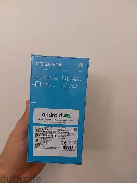 Realme Narzo 50A Dual Sim, 128GB 4GB RAM, 4G LTE - Oxygen blue 1
