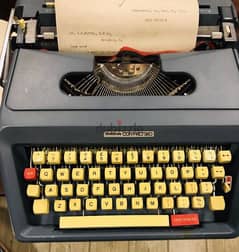 vintage typewriter with case made in italy