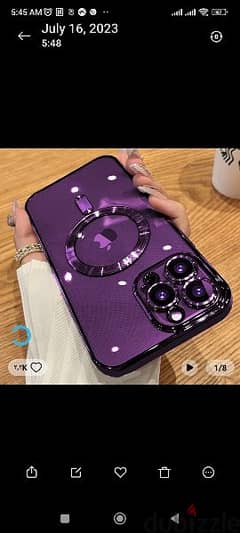 cover for 14 pro max I phone purple color