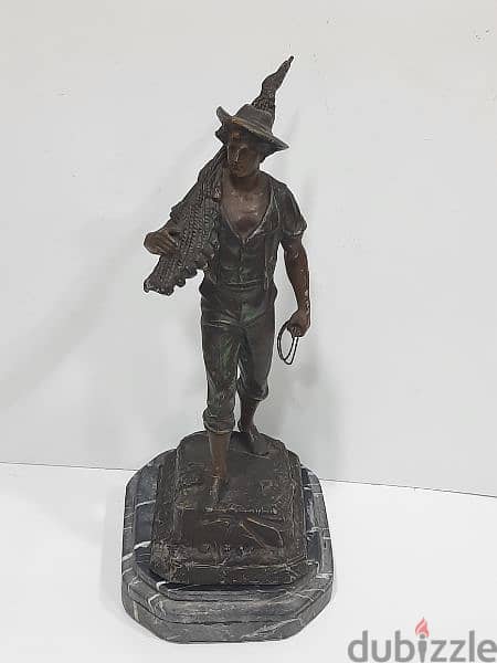 تمثال سيمي برونز شغل أوربي قديم 0
