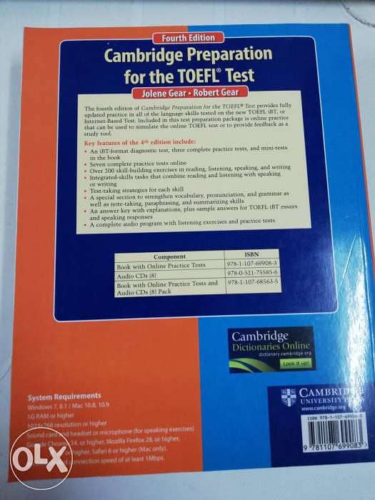 Cambridge Preparation for the TOEFL Test Book with Online Tests 4th D 5