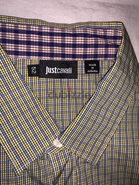 just cavalli Multi Color long sleeve shirt size large new with tags 6