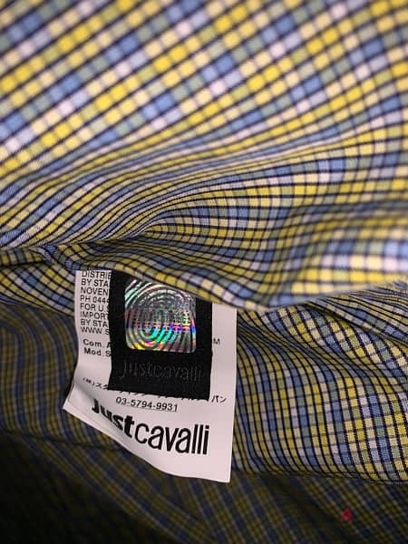 just cavalli Multi Color long sleeve shirt size large new with tags 8