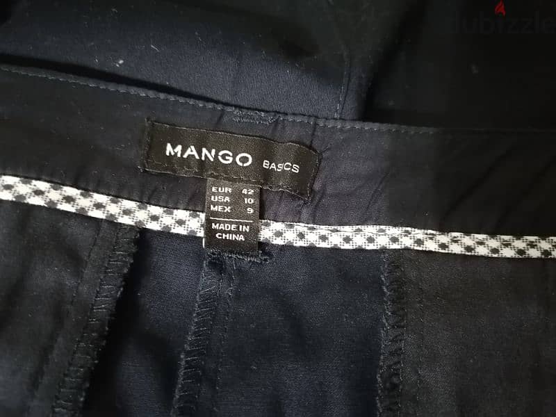 جيب قصيره فورمال اصلى mango مقاس 42 لون كحلى 5