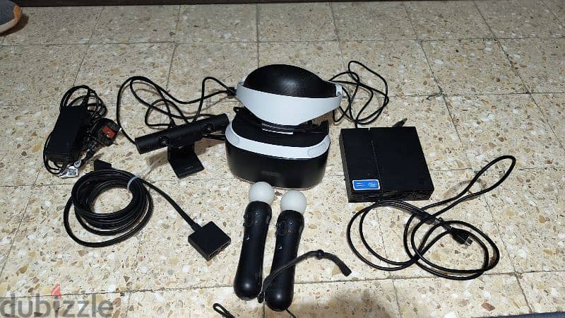 playstation vr with two joy sticks 2