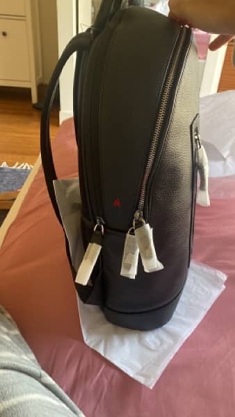 Hudson Slim Pebbled Leather Backpack 3