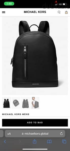 Hudson Slim Pebbled Leather Backpack 2