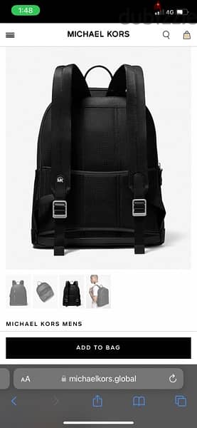 Hudson Slim Pebbled Leather Backpack 5